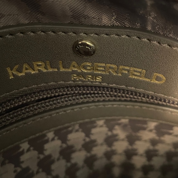 Karl Lagerfeld Monogram Brown Shoulder Bag - Picture 9 of 16